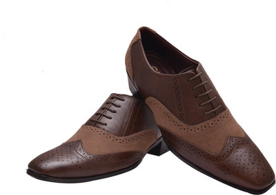 

Bxxy BROWN HEIGHT INCREASING BRITISH BROGUES Lace Up For Men(Brown