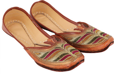 

Royal Collection Comfortable Jutis For Women(Brown, Leather brown