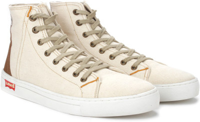 

Levi's WHITE TAB Men Mid Ankle Sneakers For Men(White, Off white