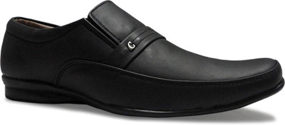 

Candle Gold Geniun Slip On Shoes For Men(Black)