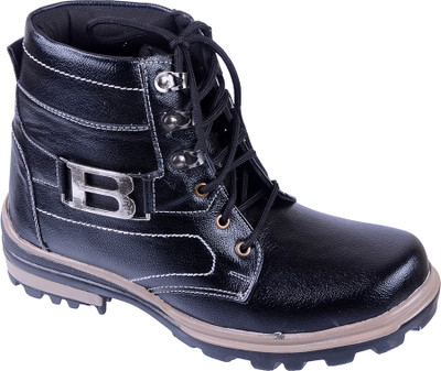 

Porcupine Laced Boots For Men(Black