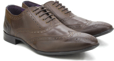 

Knotty Derby Viktor Brogue Derby Lace up For Men(Brown, Brown+blue