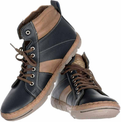 

Moladz Hunted Men'S Faux Leather Boots For Men(Black, Tan