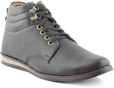 

Big Wing Black Boots For Men(Grey)