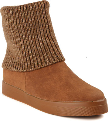 

Flat n Heels Boots For Women(Brown)