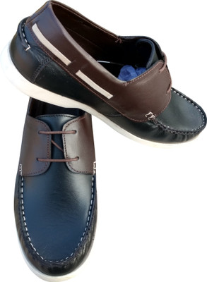 

3 Wolves Boat Shoes For Men(Black, Multicolor