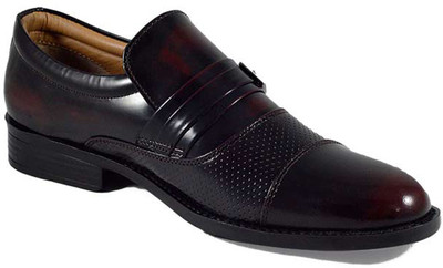 

Alberto Calza Genuine Leather Modern Oxford Slip On For Men(Burgundy, Bordo