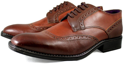 

Knotty Derby Nicolas Brogue Derby Lace Up For Men(Brown