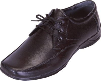 

Shoebook Black Leather Formal Lace Up Shoes For Men(Black