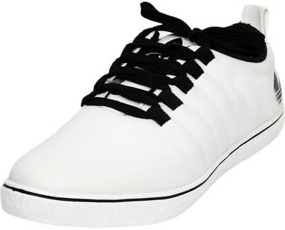 FADISO White&amp;Black Canvas Sneakers