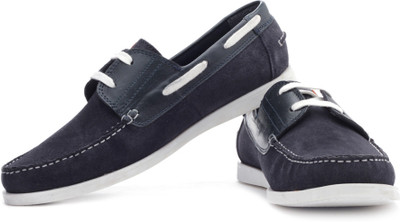 Famozi Boat Shoes For Men(Navy, White
