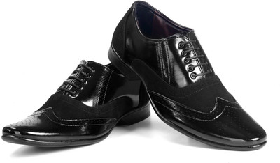Bxxy Black British Brogue Corporate Casuals For Men(Black