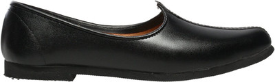 Black Bata Men's Leather Juttis And Mojaris Bata Jutis For