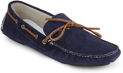 

Knotty Derby Blue Croc Print Riddle Boat Shoes For Men(Blue