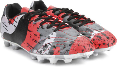 Nivia Radar-I Men Football shoes For Men(Black, Grey, Red, Red/black