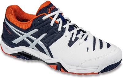 

Asics Gel-Challenger 10 Men Tennis Shoes For Men(White, Navy, Orange), White::skycaptain::orange