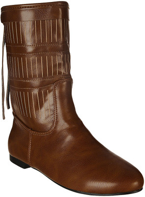 

Flat n Heels Boots For Women(Brown)