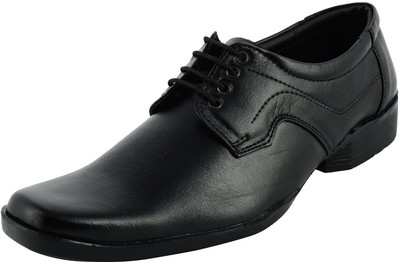 

Five S Black Formal Shoes Lace Up For Men(Black