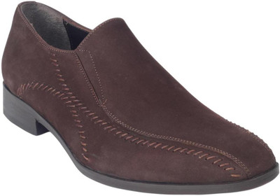 

Salt N Pepper 15-337 DK.BROWNSUEDE Slip On For Men(Brown