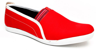 

Bacca Bucci Red Canvas Shoes For Men(Red