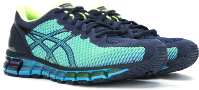 

Asics GEL-QUANTUM 360 2 Running Shoes For Men(Blue, Navy, Dark navy/white/safety yellow