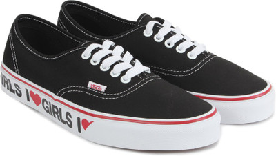 

Vans AUTHENTIC Sneakers For Men(Black, Red, (i love girls) black/red