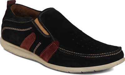 

Kielz Men-Black-Suede Leather Casual Shoes For Men(Black