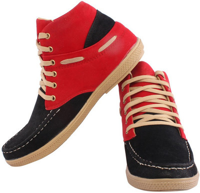 

Footrest Casual Shoes For Men(Black, Red