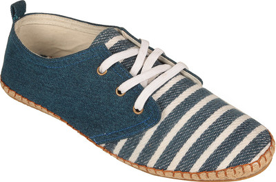 

Live Ur Style Boys & Girls(Blue, Blue denim + blue n white stripes combi espadrilles casual shoes