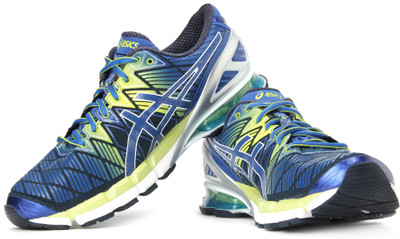 

Asics Kinsei 5 Men Running Shoes For Men(Blue, Green), Navy;royal;lime