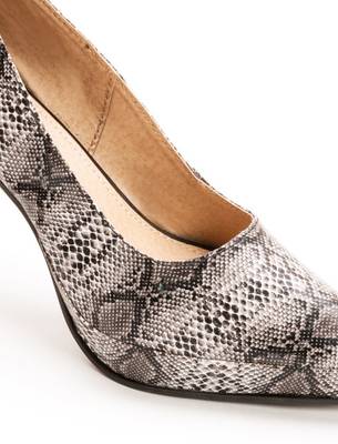 Marc Loire Marc Loire Women's Animal Printed Grey Slip-on Heels B...