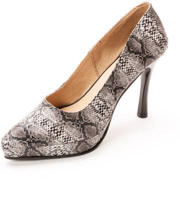 Marc Loire Marc Loire Women's Animal Printed Grey Slip-on Heels B...