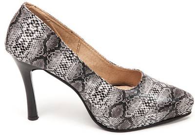 Marc Loire Marc Loire Women's Animal Printed Grey Slip-on Heels B...