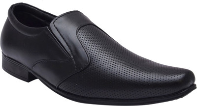 

John Karsun Real Leather Slip On For Men(Black