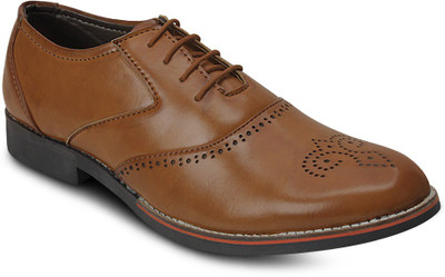 

Get Glamr Designer Brogue Corporate Casuals For Men(Tan