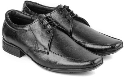 

Le Booch Men Genuine Leather - UK-10 Lace Up For Men(Black