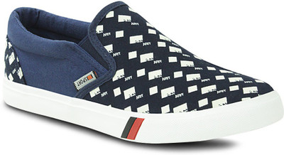 

Get Glamr Printed Slip Ons Canvas Shoes For Men(Blue
