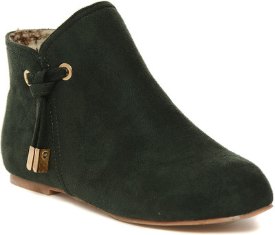 

Flat n Heels Boots For Women(Green)