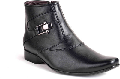 

Levanse Designer Zipper Slip On For Men(Black, Matte black