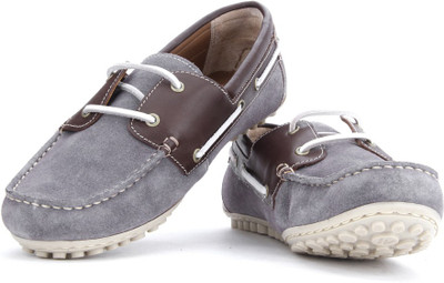 

WROGN Genuine Leather Boat Shoes SHOES For Men(Grey