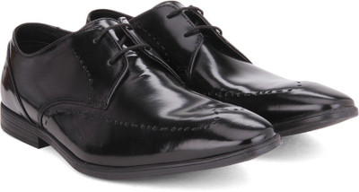

Clarks Lace Up Shoes For Men(Black, Blk hishine lea