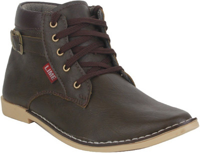 

Lime Corporate Casuals For Men(Brown