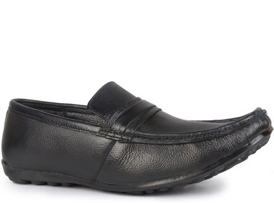 

Leather King Daniel Black Slip On For Men(Black)