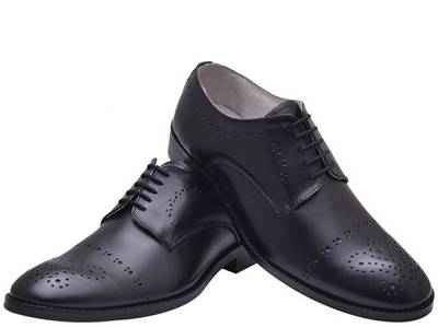 Hirel's Geniune Leather Cap Toe Derby Lace Up