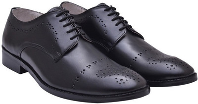 

Hirel's Geniune Leather Cap Toe Derby Derby For Men(Black