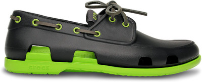 

Crocs Boat Shoes For Men(Black, Green), 14327-0a6