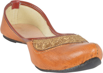 

DFR Light Brown Jutti for Women For Women(Brown, 07 brown