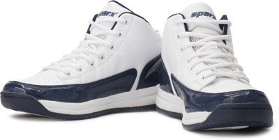 

Sparx SM-BB02 Basketball Shoes For Men(White, Navy, White navy blue