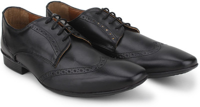 

Knotty Derby Wing Cap Brogue Lace Up For Men(Black
