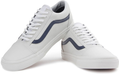 

Vans Sneakers For Men(White), (matte leather) true white/dress blues